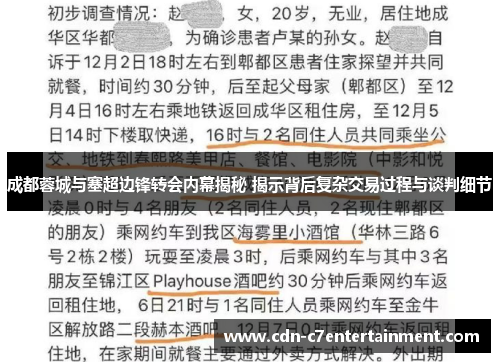 成都蓉城与塞超边锋转会内幕揭秘 揭示背后复杂交易过程与谈判细节